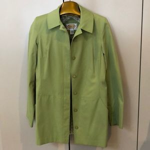 Tablots petite green rain jacket